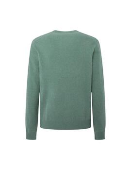 Hackett Punto Lambswool V Neck Seagrass Green