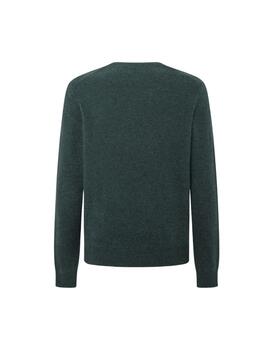 Hackett Punto Lambswool V Neck Forest Night Gr