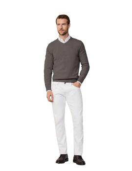 Hackett Punto Lambswool V Neck Malt Beige