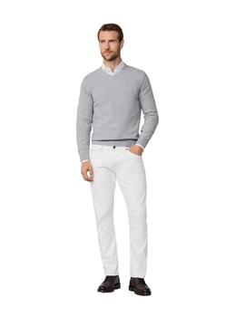 Hackett Punto Lambswool V Neck Silver Grey