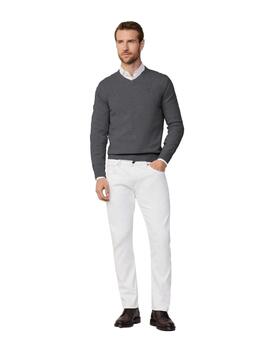 Hackett Punto Lambswool V Neck Granite Grey