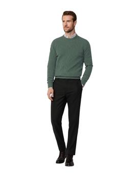 Hackett Punto Lw Cable Crew Seagrass Green