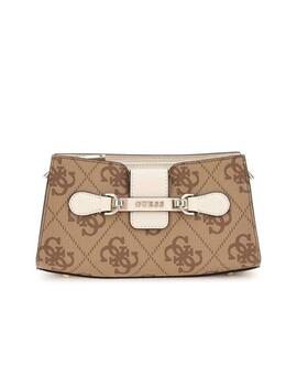 Guess Bolso Nolana Crossbody Top Zip Latte Logo/Bo