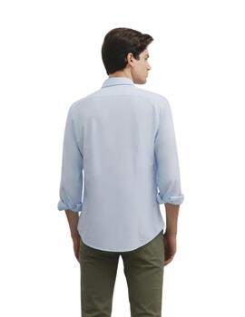 Sibon Camisa Sport Oxford Cutaway Celeste