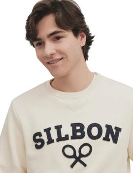 Sibon Sudadera Silbon Raqueta Media Crema