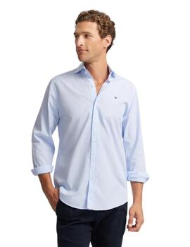 Silbon Camisa Sport Cutaway Cuadritos Celeste