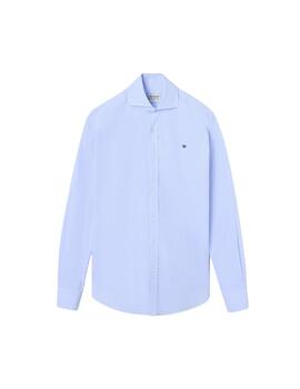 Silbon Camisa Sport Cutaway Cuadritos Celeste