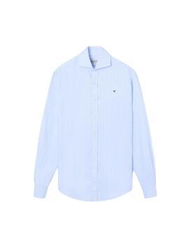 Silbon Camisa Sport Cutaway Raya Ancha Celeste