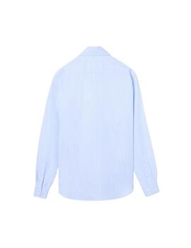 Silbon Camisa Sport Cutaway Raya Ancha Celeste