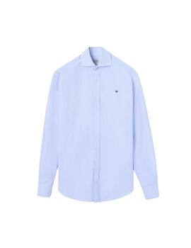 Silbon Camisa Sport Cutaway Minicuadros Azules