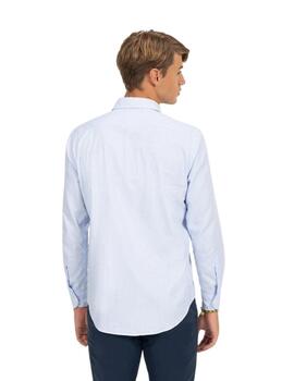 El Pulpo Camisa Cuadros Nilo Oxford Azul Celeste