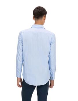 El Pulpo Camisa Pata De Gallo Oxford Azul Celeste