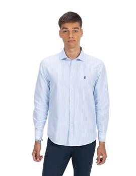 El Pulpo Camisa Raya Ancha Kenai Oxford Azul Capri