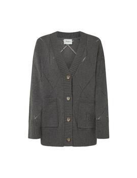 Pepe Jeans Punto Idris Cardigan Dark Grey Marl