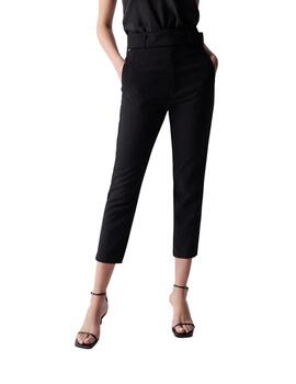 Salsa Pantalón Chino Cropped Slim Negro