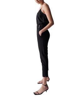 Salsa Pantalón Chino Cropped Slim Negro