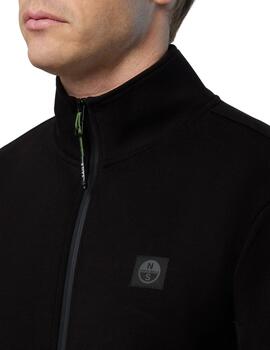 North Sails Full Zip  Sweatshirt W/Logo  Black