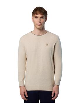 North Sails Crewneck 12Gg Knitwear  Taupe Melange