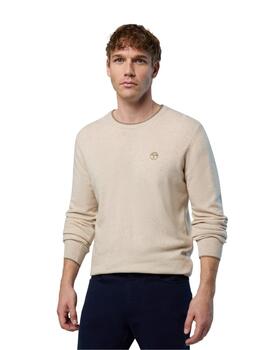 North Sails Crewneck 12Gg Knitwear  Taupe Melange