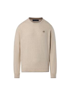 North Sails Crewneck 12Gg Knitwear  Taupe Melange