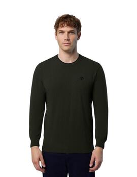 North Sails Crewneck 12Gg Knitwear  Forest Green