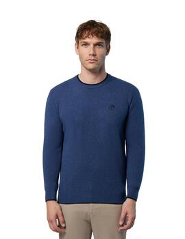 North Sails Crewneck 12Gg Knitwear  China Blue Mel