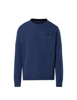 North Sails Crewneck 12Gg Knitwear  China Blue Mel