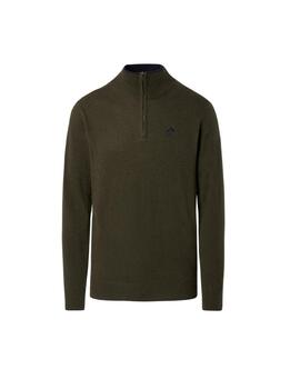 North Sails Half Zip 12Gg Knitwear  Forest Green