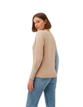 Leo & Ugo Top Sky Blue/Beige