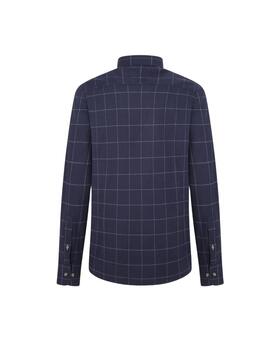 Hackett Camisa Flannel Windowpane Navy