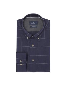 Hackett Camisa Flannel Windowpane Navy