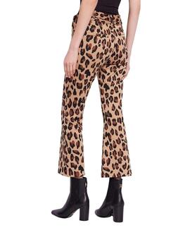 Gaudi Pantalone Lungo Color  Animalier Tan-Black