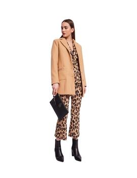 Gaudi Giacca Monopetto Color  Animalier Tan-Black