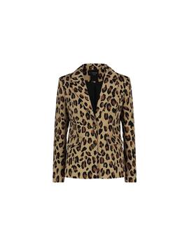 Gaudi Giacca Monopetto Color  Animalier Tan-Black