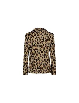 Gaudi Giacca Monopetto Color  Animalier Tan-Black