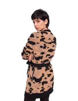 Gaudi Cardigan M/L Color  Animalier Tan-Black-