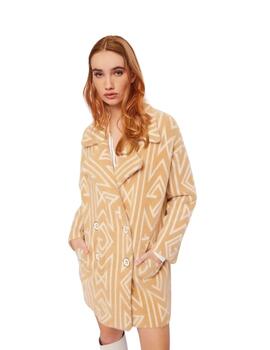 Gaudi Cappotto In Maglia Jacquard M-L Color  Sand-