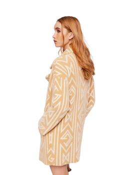 Gaudi Cappotto In Maglia Jacquard M-L Color  Sand-