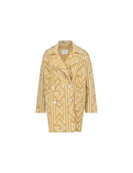 Gaudi Cappotto In Maglia Jacquard M-L Color  Sand-