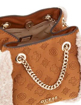 Guess Bolso Davika Convertible Crossbody Cognac