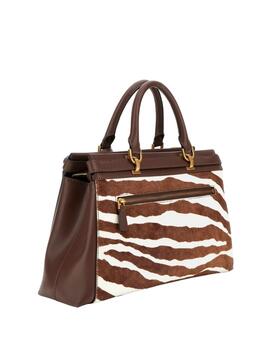 Guess Bolso Sestri Luxury Satchel Zebra