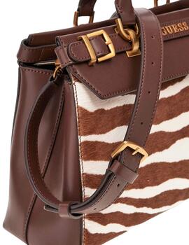 Guess Bolso Sestri Luxury Satchel Zebra