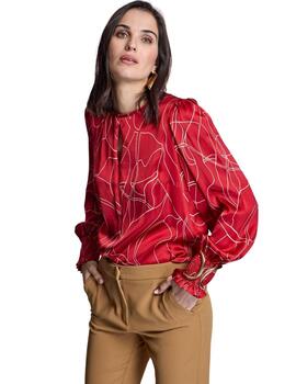 Alba Conde Blusa Rojo