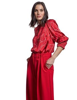 Alba Conde Blusa Rojo