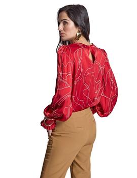 Alba Conde Blusa Rojo