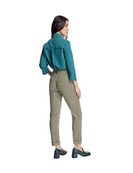 Alba Conde Pantalon Verde Seco