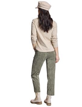 Alba Conde Pantalon Verde Seco