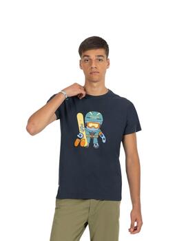 El Pulpo Camiseta Estampado Elpulpo Snowboard Azul