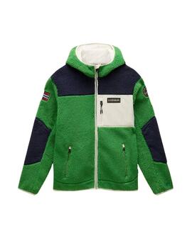 Napapijri Sudadera YUPIK FZ 3 GREEN KELLY