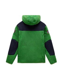 Napapijri Sudadera YUPIK FZ 3 GREEN KELLY